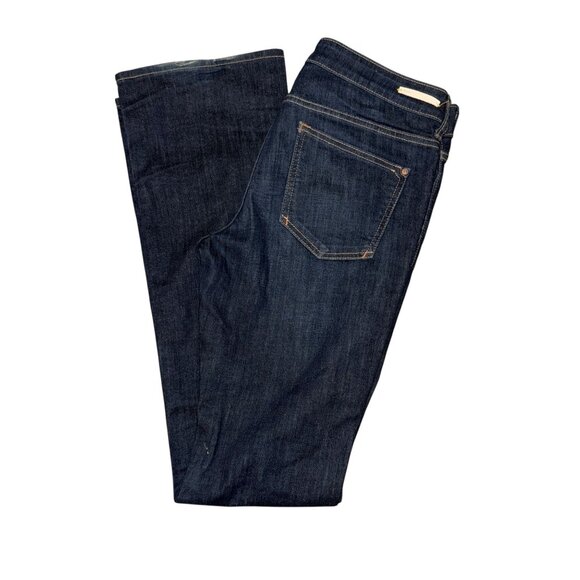 Pilcro and the Letterpress Stet Womens Bootcut Jeans 28 33 Dark Wash Blue Pocket - Picture 1 of 8